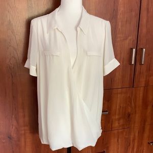 Reitmans Crossed Front Short Sleeved Blouse